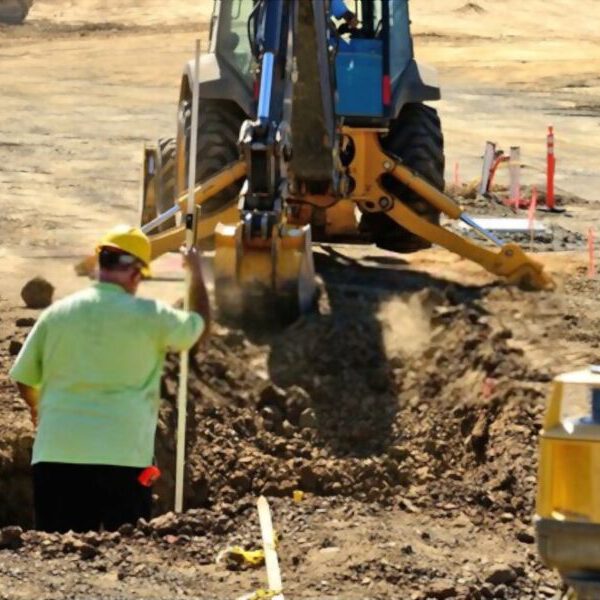 excavator digging the ground